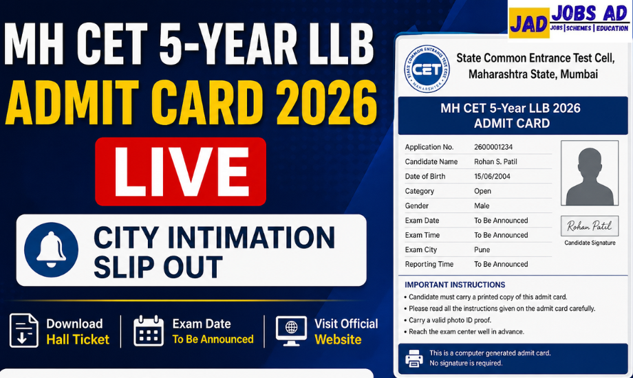 MH CET 5-Year LLB Admit Card 2026