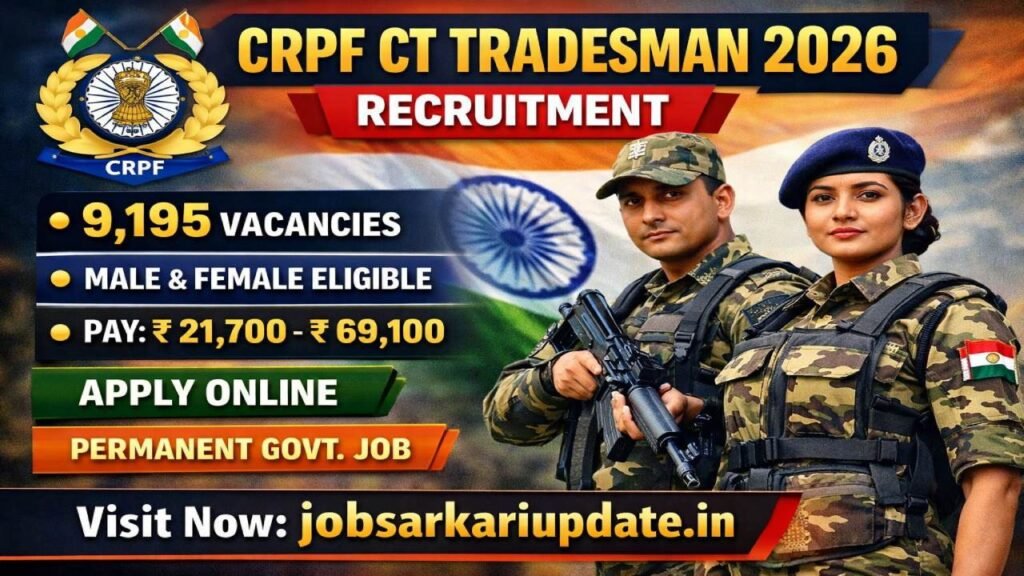 CRPF Tradesman Recruitment 2026