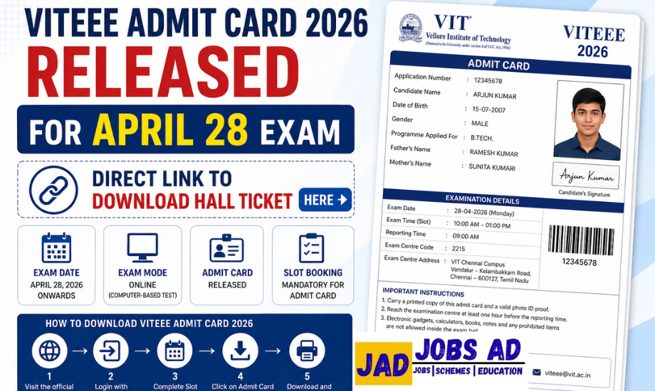 VITEEE Admit Card 2026